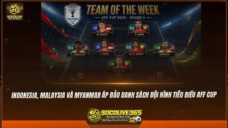 Indonesia, Malaysia và Myanmar áp đảo danh sách đội hình tiêu biểu AFF Cup