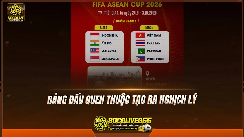 Bảng đấu quen thuộc tạo ra nghịch lý