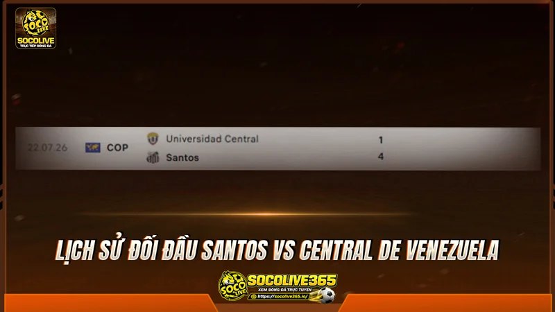 Lịch sử đối đầu Santos vs Central de Venezuela được Socolivetv tổng hợp