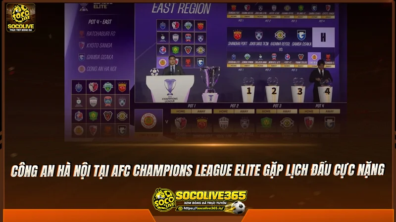 Công an Hà Nội tại AFC Champions League Elite gặp lịch đấu cực nặng